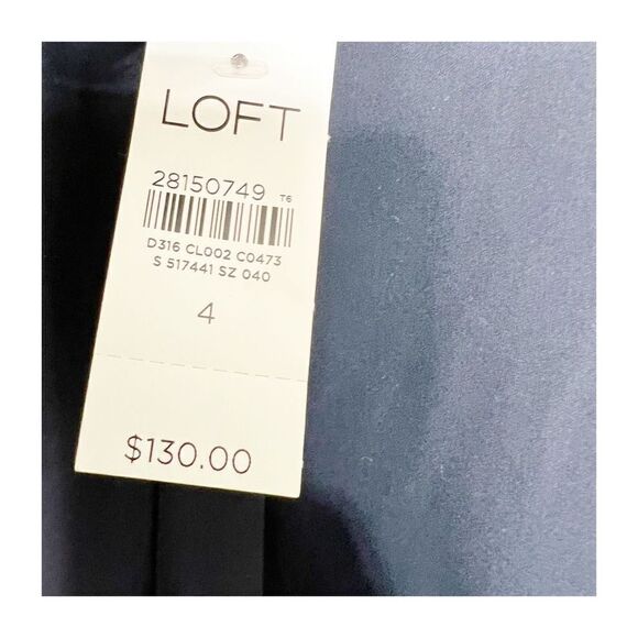 LOFT Dress Womens MIDI Sleeveless Polka Dot Navy New Sz 4 Ladies - Picture 5 of 7